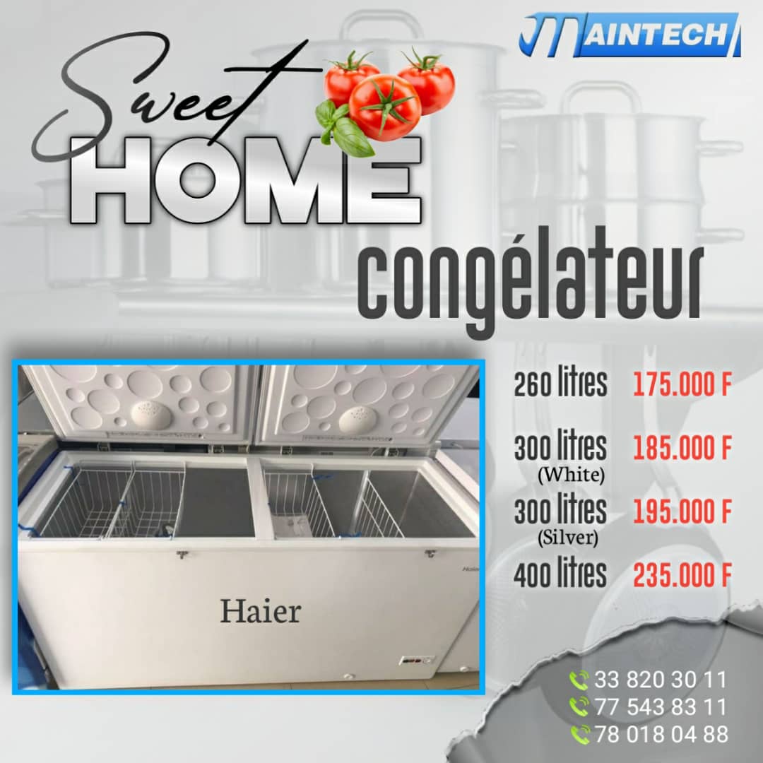 Congélateur coffre Haier HCF-428H-2 - 379L - Electromenager Dakar
