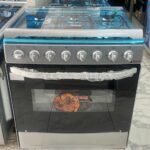 Cuisiniere  6 feux astech 80 /60 grise